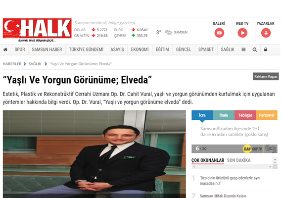 Yaşlı ve yorgun görünüme; elveda